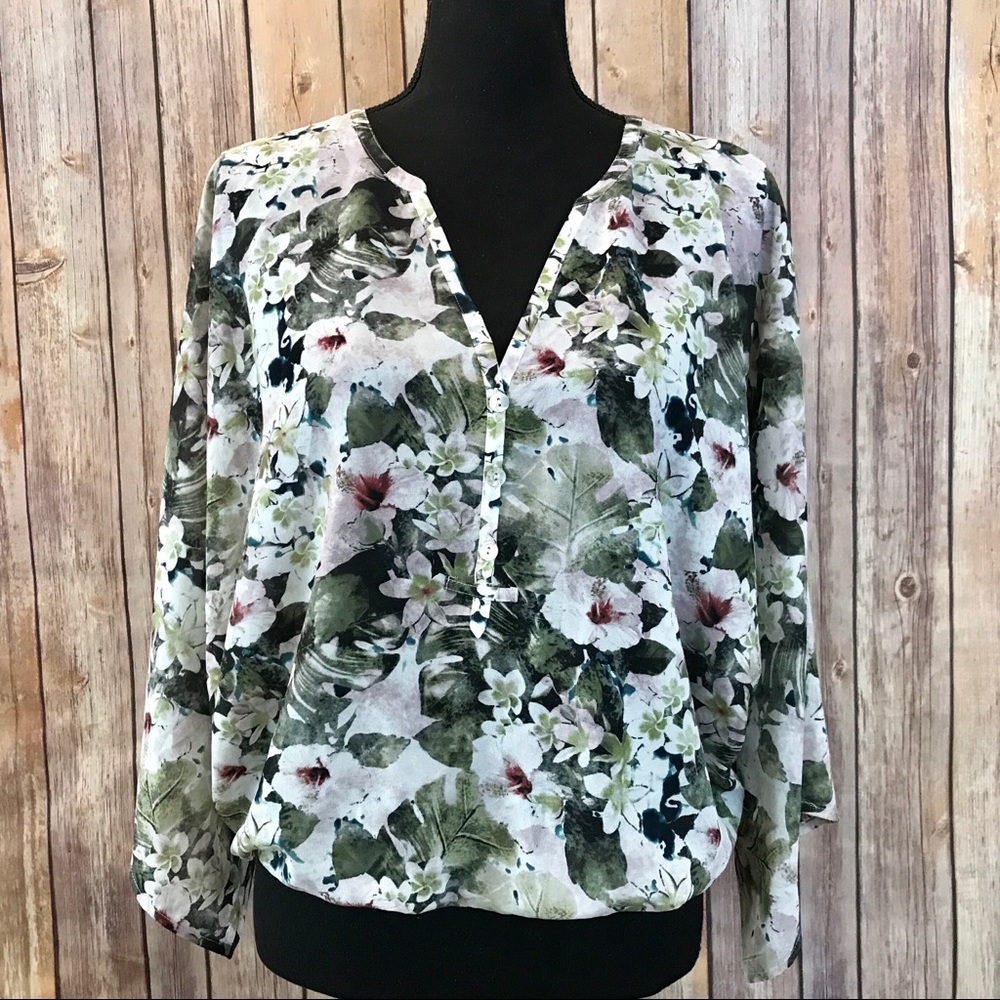 Sanctuary Florafauna Tulip Print Blouse